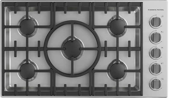 Fisher & Paykel Series 9 36" Stainless Steel Gas Cooktop