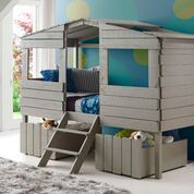 Donco Kids Twin Tree House Loft with Drawers-2