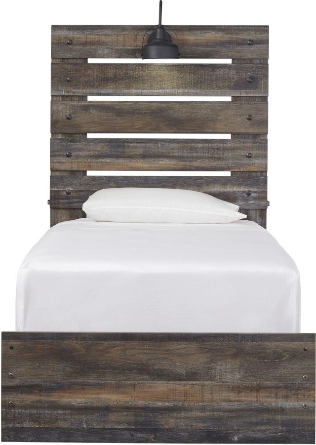 Signature Design by Ashley® Drystan Brown Twin 2-Drawers Panel Storage Bed-2