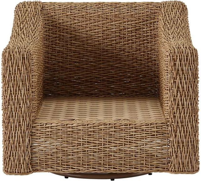 Universal Explore Home™ Coastal Living Outdoor Laconia Light Brown Hue Swivel Chair-3