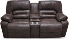 Franklin™ Legacy Ford Chocolate Reclining Loveseat with Console
