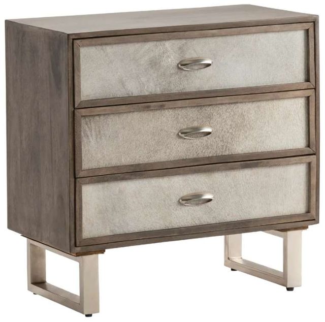 Crestview Collection Theodore Grey Cowhide Chest-0