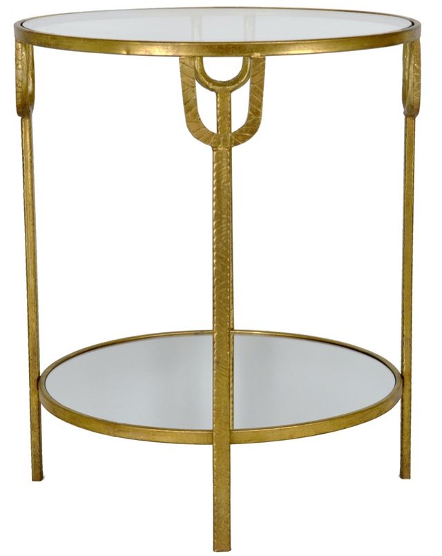Zeugma Imports Gold Round End Table-0