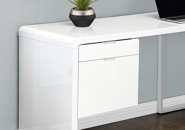 Computer Desk, Home Office, Corner, Left, Right Set-Up, Storage Drawers,  80L, L Shape, Work, Laptop, Metal, Laminate, Grey, Contemporary, Modern, Big Sandy Superstore