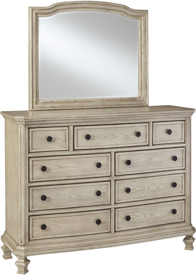 Miroir de chambre à coucher Demarlos, blanc parchemin, Signature Design by Ashley® 1