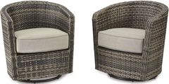 Signature Design by Ashley® Coulee Mills Set of 2 Brown Swivel Lounge with Cushion