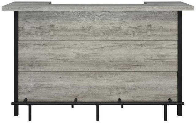Coaster® Grey Driftwood and Black Bar Unit with Footrest  2