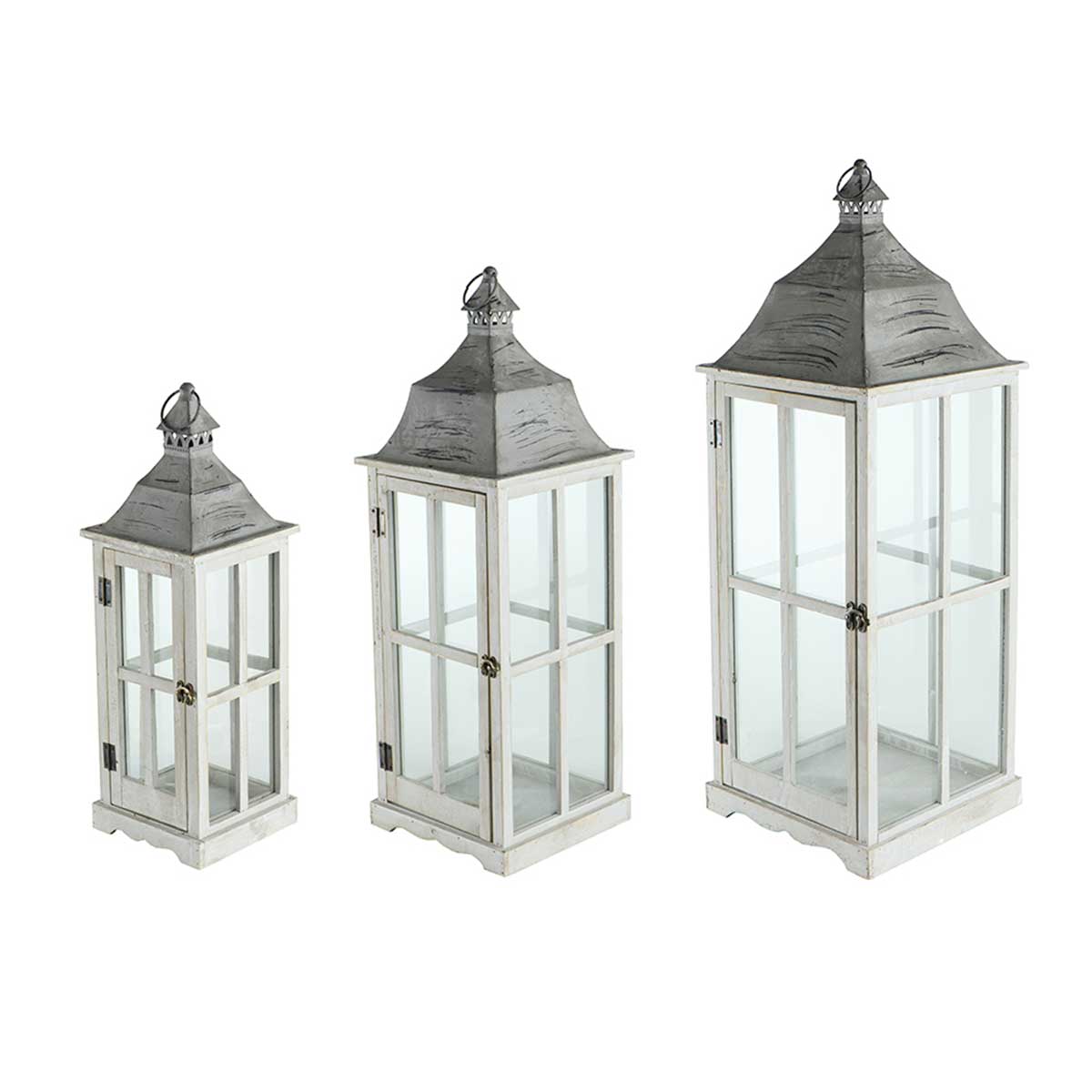 A & B Grey Window Scape Lanterns