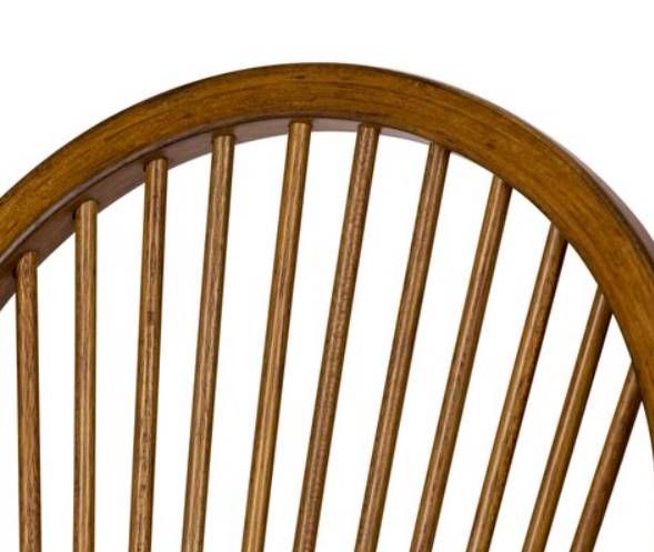Liberty Treasures Rustic Oak Bow Back Side Chair-Black 4