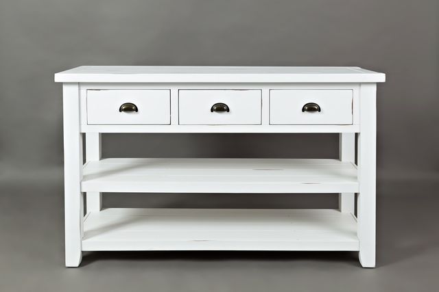 Jofran Inc. Artisan's Craft Weathered White Sofa Table 1