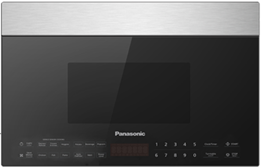 Panasonic Genius® 1.4 Cu. Ft. Smoked Glass Over The Range Microwave