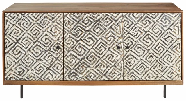 Signature Design by Ashley® Kerrings Brown/Black/White Accent Cabinet 0