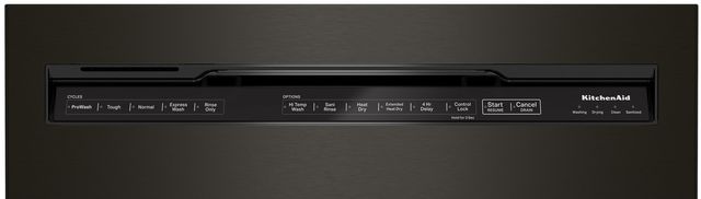 KitchenAid® 24" PrintShield™ Black Stainless Steel Built In Dishwasher 5