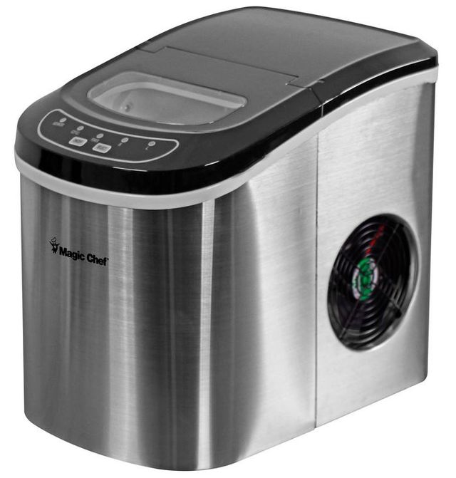 Magic Chef® 10" 27 lb. Stainless Steel Portable Countertop Ice Maker