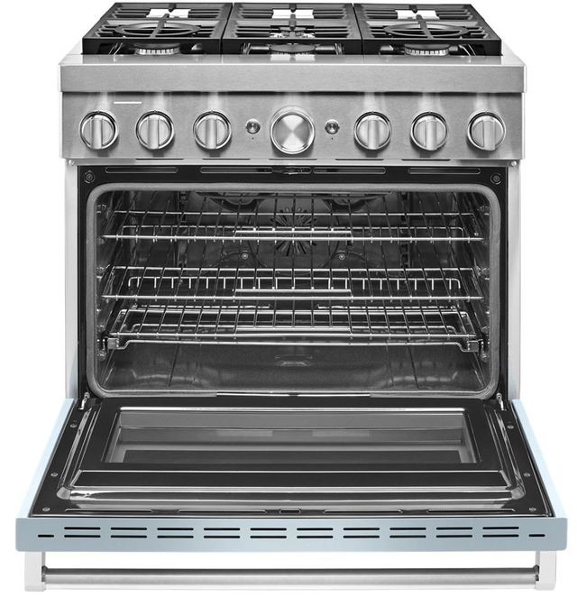 KitchenAid® 36" Stainless Steel Commercial Style Freestanding Dual Fuel Range 30