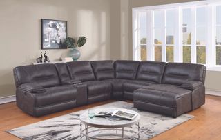 Steve Silver Co. Ogden Granite 6pc Power Reclining Sectional w/FREE 50"TV