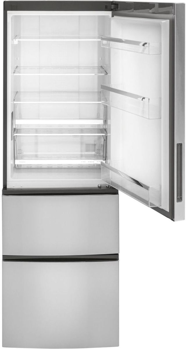 Réfrigérateur à congélateur inférieur à profondeur de comptoir de 24 po GE® de 11,9 pi³ - Acier inoxydable 2