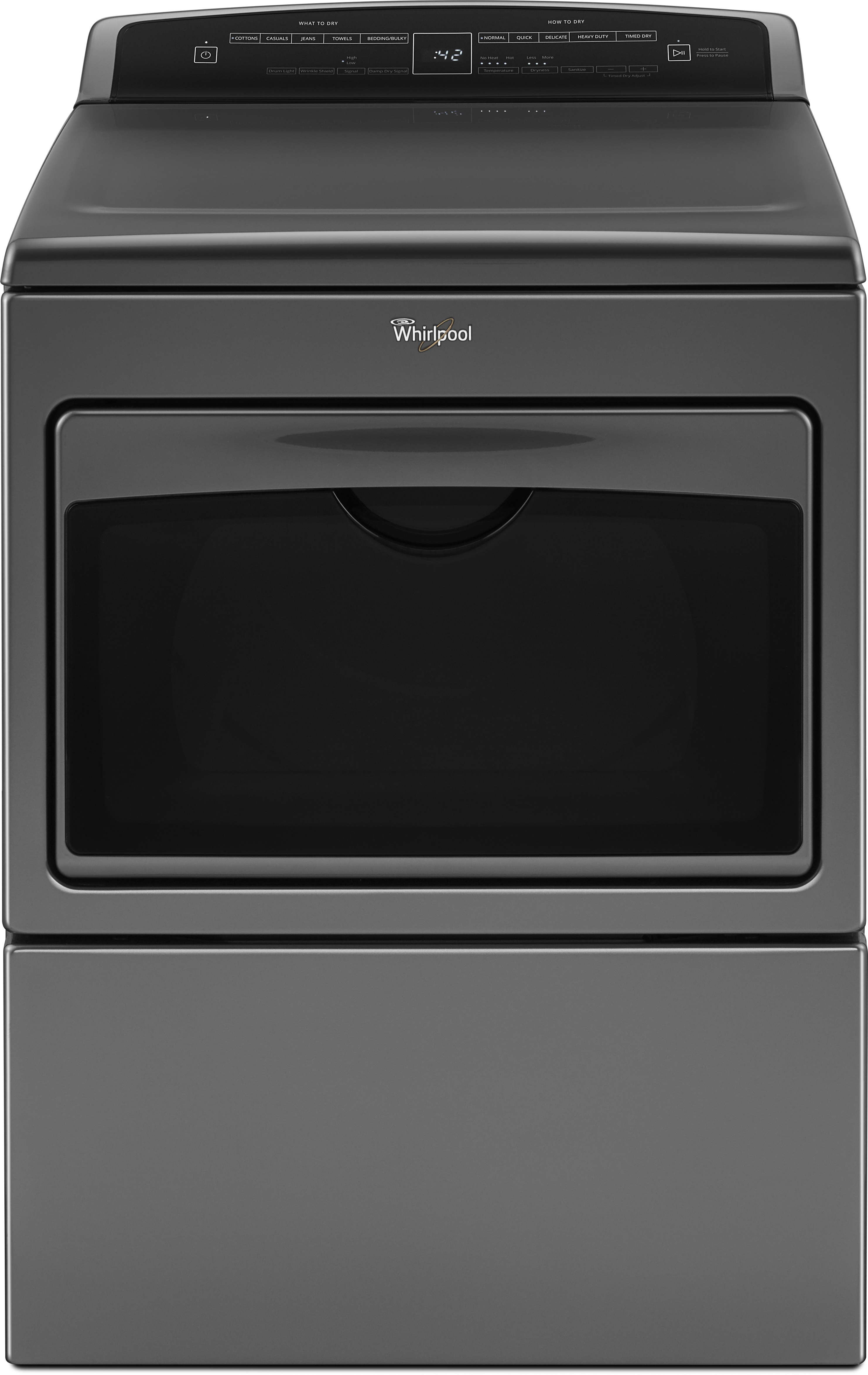 Whirlpool® Front Load Electric Dryer-Chrome Shadow