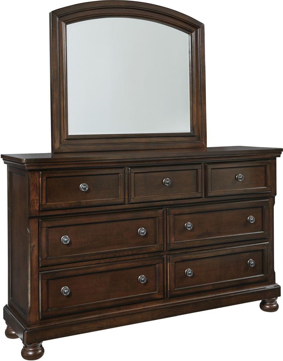 Millennium® By Ashley® Porter Rustic Brown Dresser And Mirror Set ...