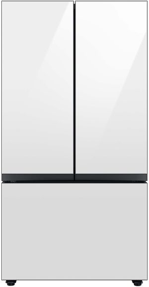 Samsung Bespoke 24 Cu. Ft. White Glass Counter Depth French Door Refrigerator  with AutoFill Water Pitcher