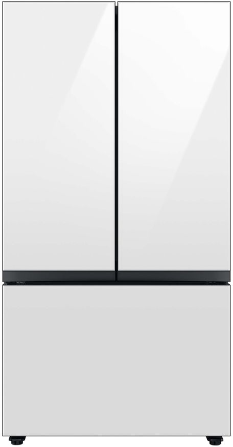 Samsung Bespoke 24 Cu. Ft. White Glass Counter Depth French Door Refrigerator  with AutoFill Water Pitcher 0