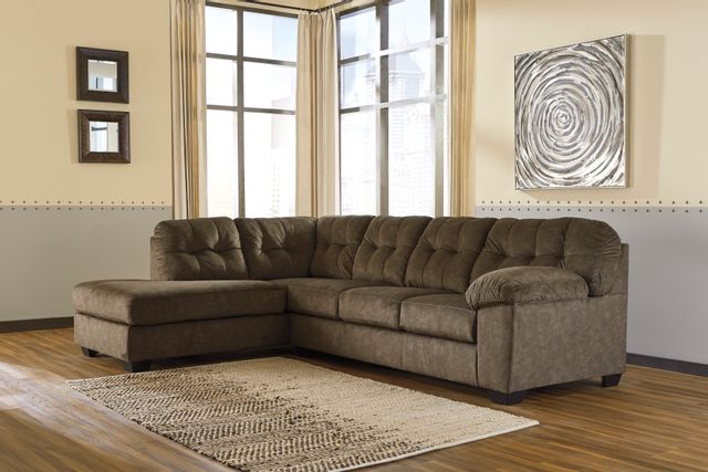 Signature Design by Ashley® Accrington Earth 2-Piece Sectional with Chaise and Sleeper 2