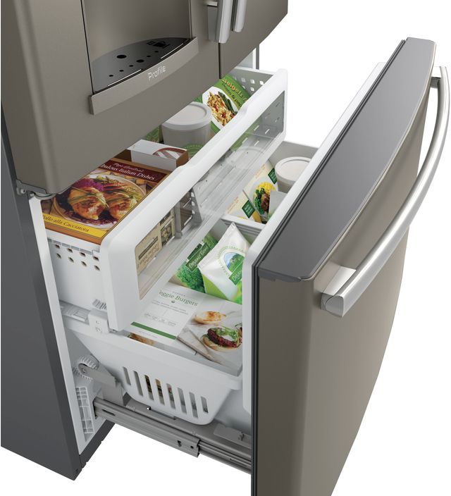 GE Profile™ 22.2 Cu. Ft. Stainless Steel Counter Depth French Door Refrigerator 4