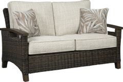 Signature Design by Ashley® Paradise Trail Medium Brown Loveseat with Cushion