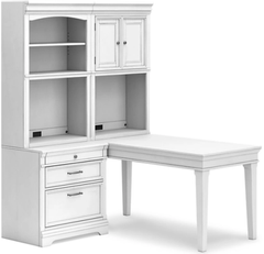 Signature Design by Ashley® Kanwyn 4-Piece Whitewash Office Desk Set