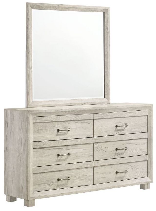 Elements International Fort Worth White Dresser and Mirror | Midwest ...