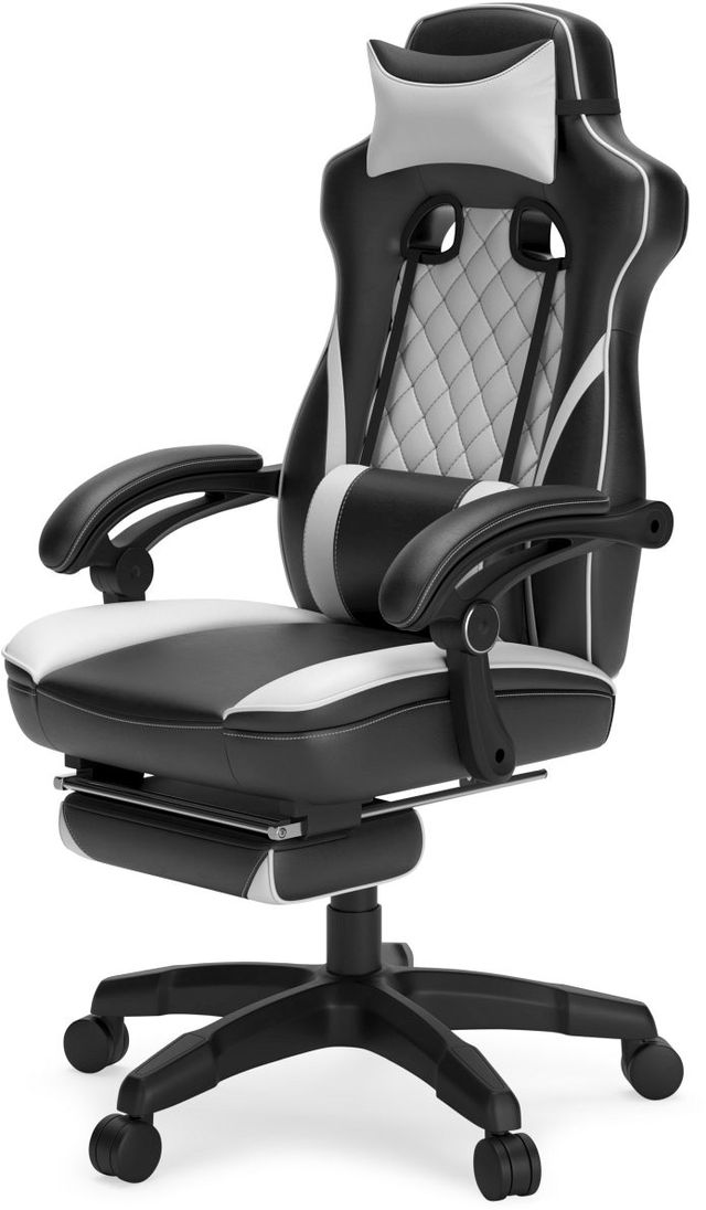 Signature Design by Ashley® Lynxtyn Black/White Home Office Swivel Desk Chair 2
