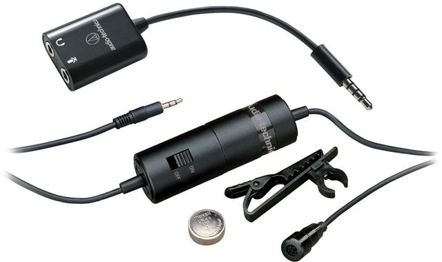 Audio-Technica® ATR3350iS Omnidirectional Condenser Lavalier Microphone 0