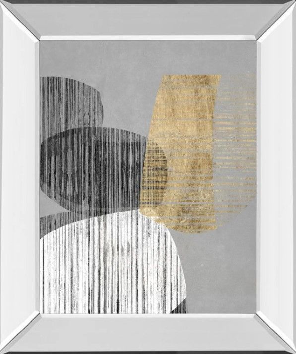 Classy Art Adjacent Shapes II by Jennifer Goldberger Mirrored Frame ...