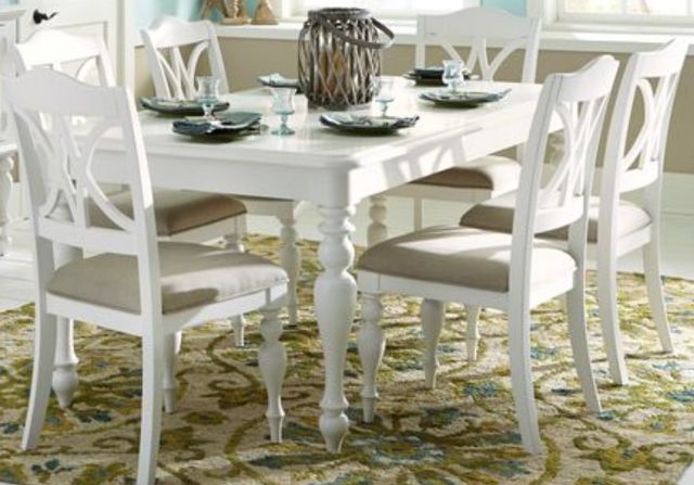 Liberty Summer House 7-Piece Oyster White Rectangular Table Set