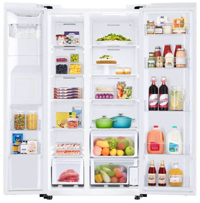 Samsung 27.4 Cu. Ft. White Standard Depth Side-by-Side Refrigerator 2