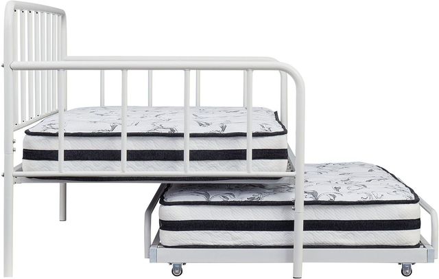 Signature Design by Ashley® Trentlore White Twin Metal Day Bed with Trundle-1