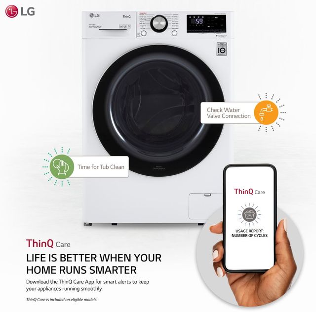 LG 2.4 Cu. Ft. White Front Load Washer-1