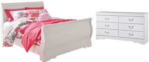 Signature Design by Ashley® Anarasia 2-Piece White Full Sleigh Bed Set