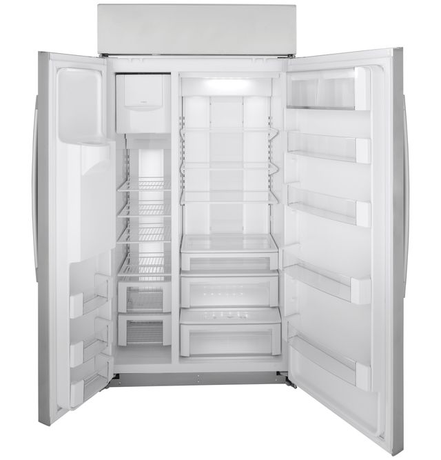 GE Profile™ 24.3 Cu. Ft. Stainless Steel Built In Side-by-Side Refrigerator-PSB42YSNSS-1