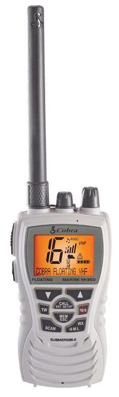 Cobra MR HH350W FLT White 6 Watt Floating VHF Radio