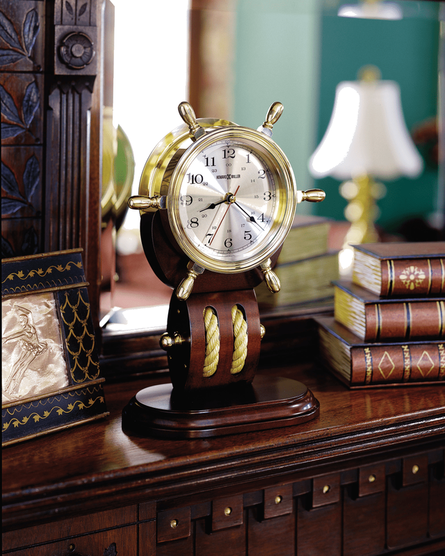 Howard Miller® Britannia Mahogany Tabletop Clock 1