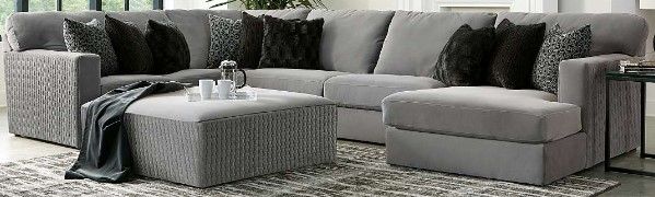 Jackson Furniture Carlsbad 4-Piece Charcoal Sectional Set