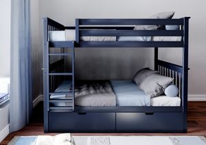 M3 Furniture Blue Full/Full Bunk Bed