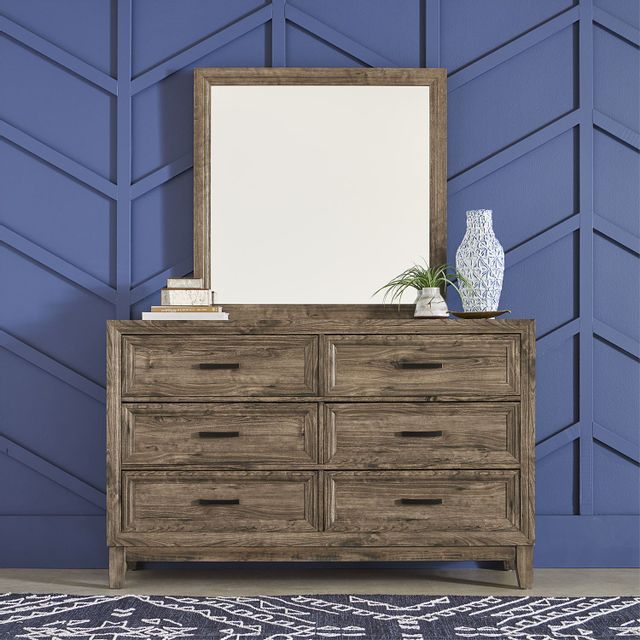 Liberty Furniture Ridgecrest Light Brown Dresser and Mirror-5