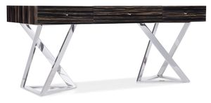 Hooker® Furniture Melange Black/Brown/Polished Stainless Steel Writing Desk