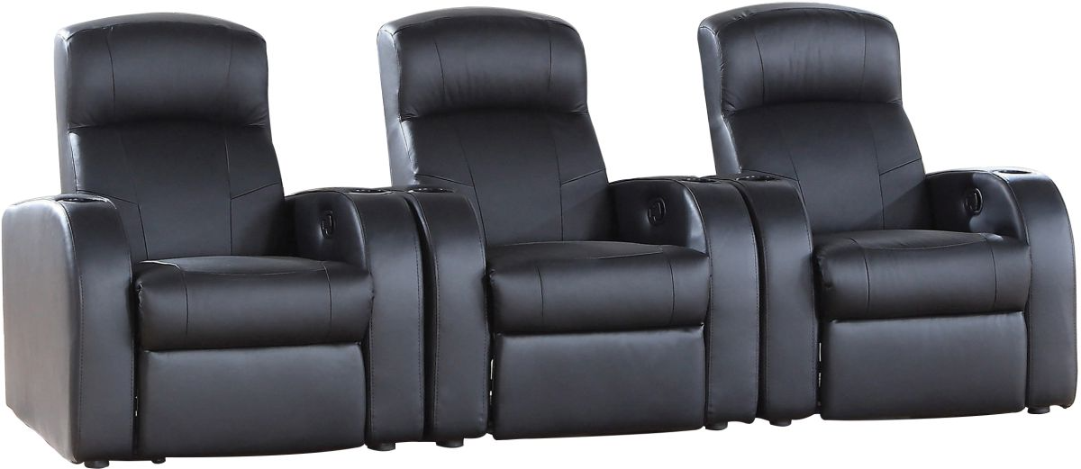 Black discount theater chairs