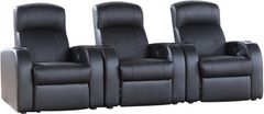 Coaster® Cyrus 3-Piece Black Home Theater Seating Set