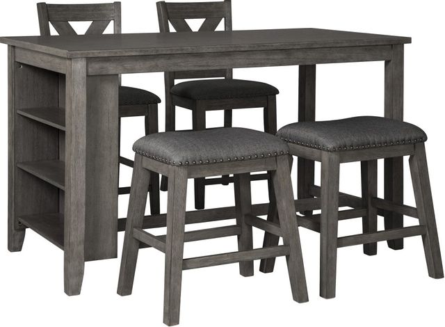 Signature Design by Ashley® Caitbrook Gray Counter Height Dining Table 4
