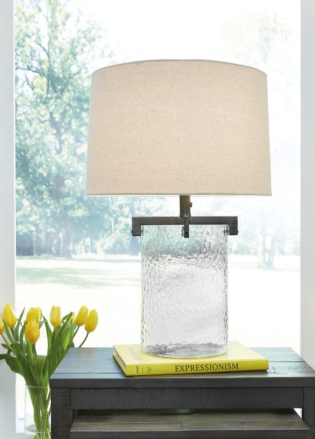 Signature Design by Ashley® Fentonley Antique Black/Clear Table Lamp 2