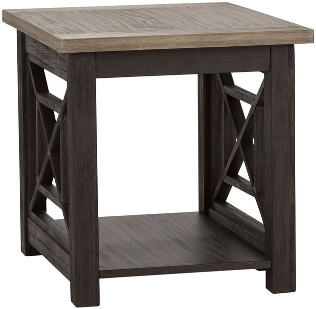 Liberty Furniture Heatherbrook Two-Tone End Table-0